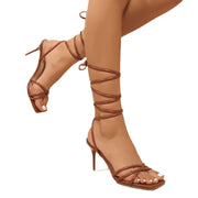 Glam Cross Strap High Heel Sandals