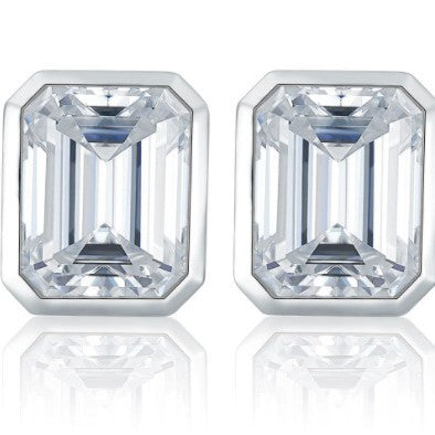 Classic Rectangular Moissanite Necklace