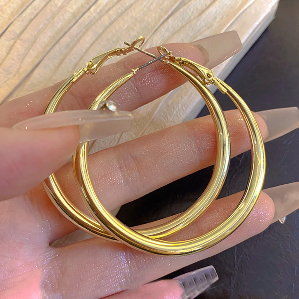 Exaggerated Cool Temperamental Big Circle Earrings
