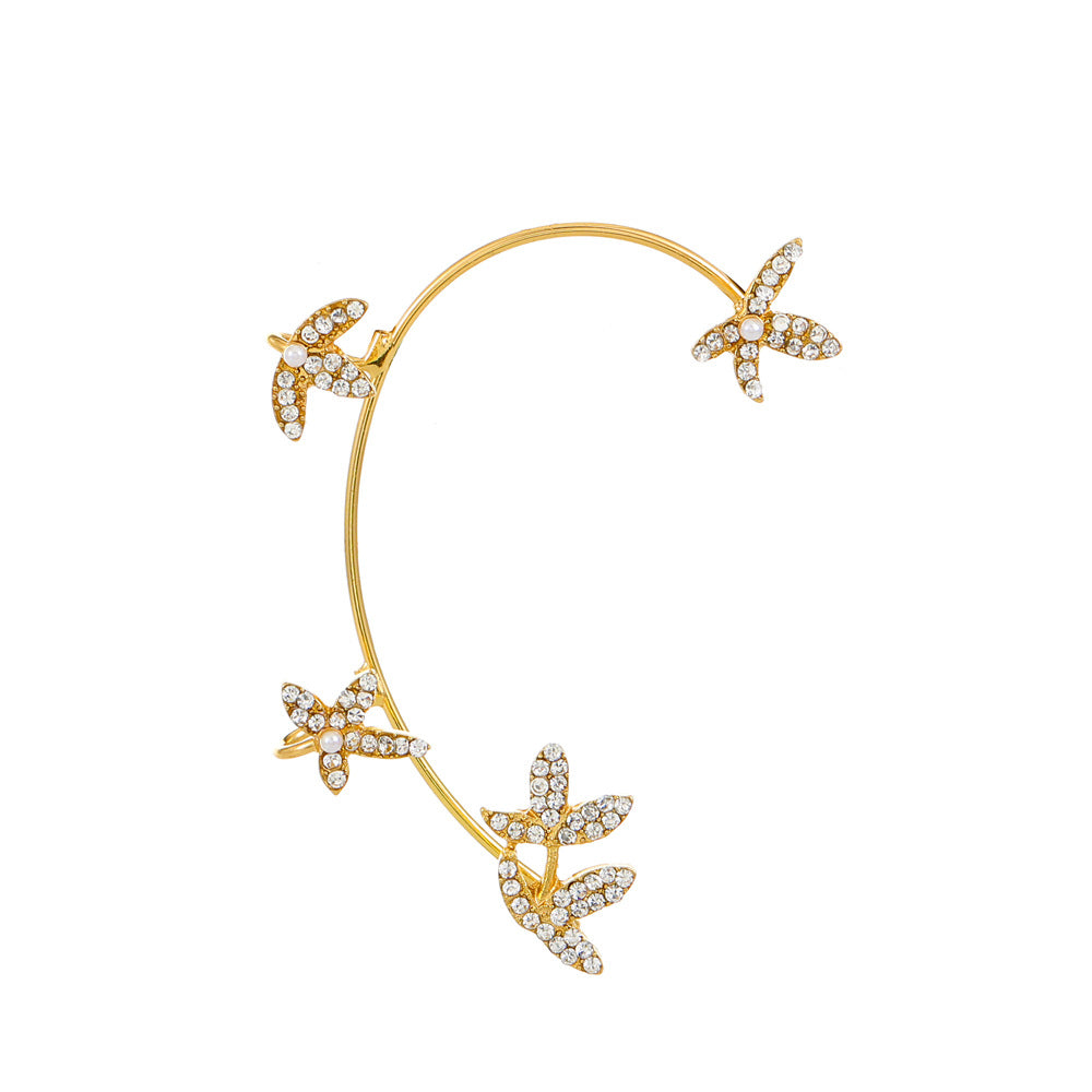 Butterfly Desuign Earrings Without Pierced Diamonds
