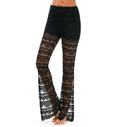 Elegant Patchwork Sheer Sexy Pants