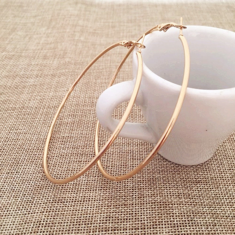 Classic Big Circle Metal Exaggerated Circle Earrings