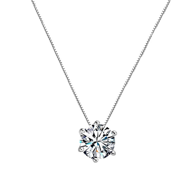 Single diamond-style necklace