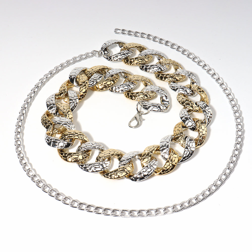 Classic Gold-and-silver-colored Belt
