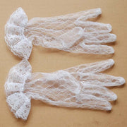 Glam Fingered short lace gloves