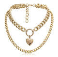 Heart Choker Double Beautiful Necklace