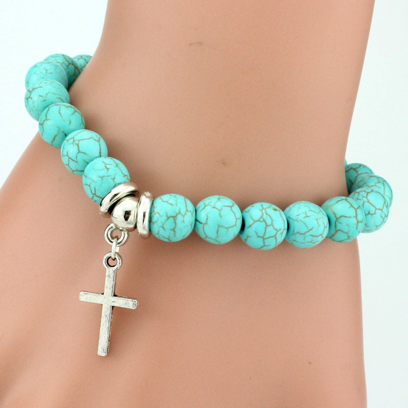 Vintage-style Turquoise Beads Bracelet