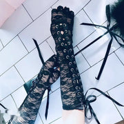 Chic Lace Strap Gloves