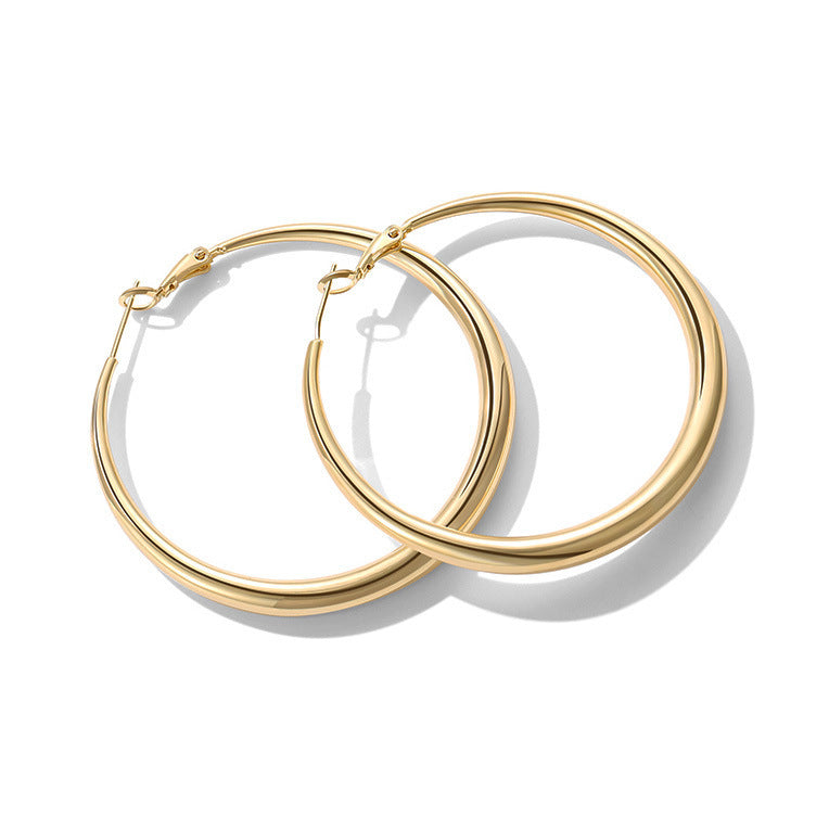 Exaggerated Cool Temperamental Big Circle Earrings