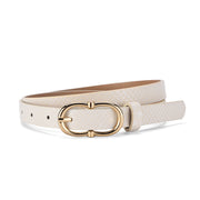 Simple And Versatile Snake Print Leather Belt