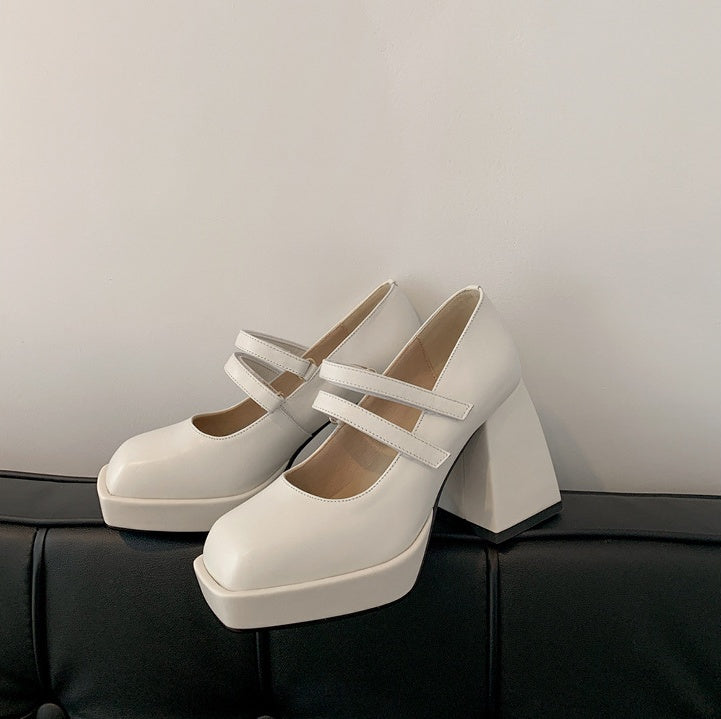 Edgy Square Toe Punk Heels