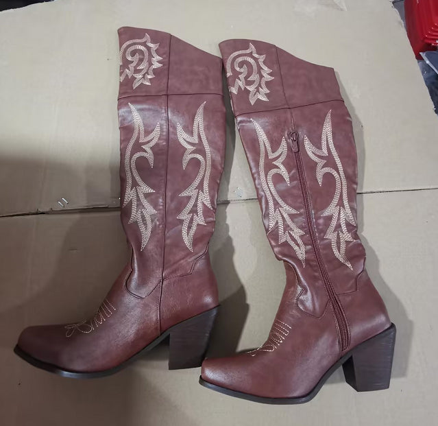 Chic Thick Heel Riding Boots