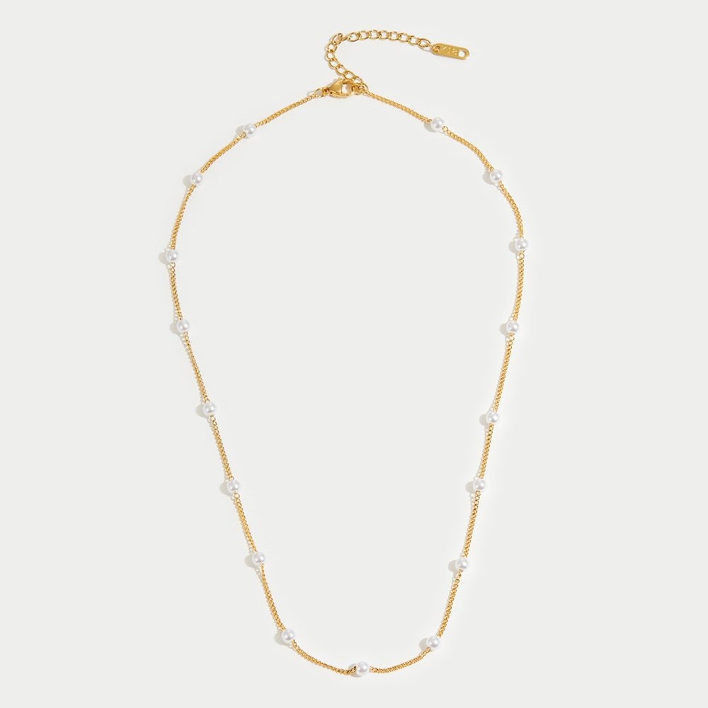Titanium Steel Pearl Classic Necklace