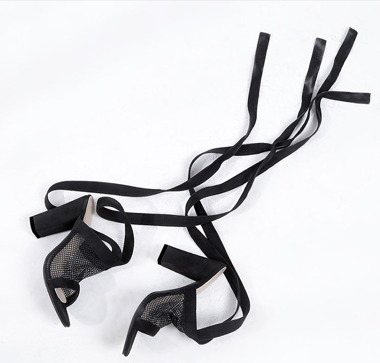 Sexy Lace-Up Cross Strap High Heel Sandals