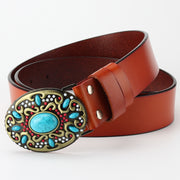Bead Leather Decorative Belt