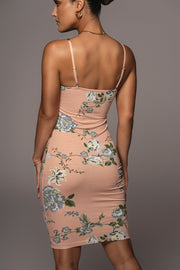 Sexy Floral Printed Halter Strap Dress