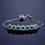Emerald Zircon French Adjustable Bracelet