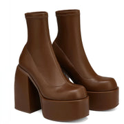 Glam Chunky Heel Party Boots