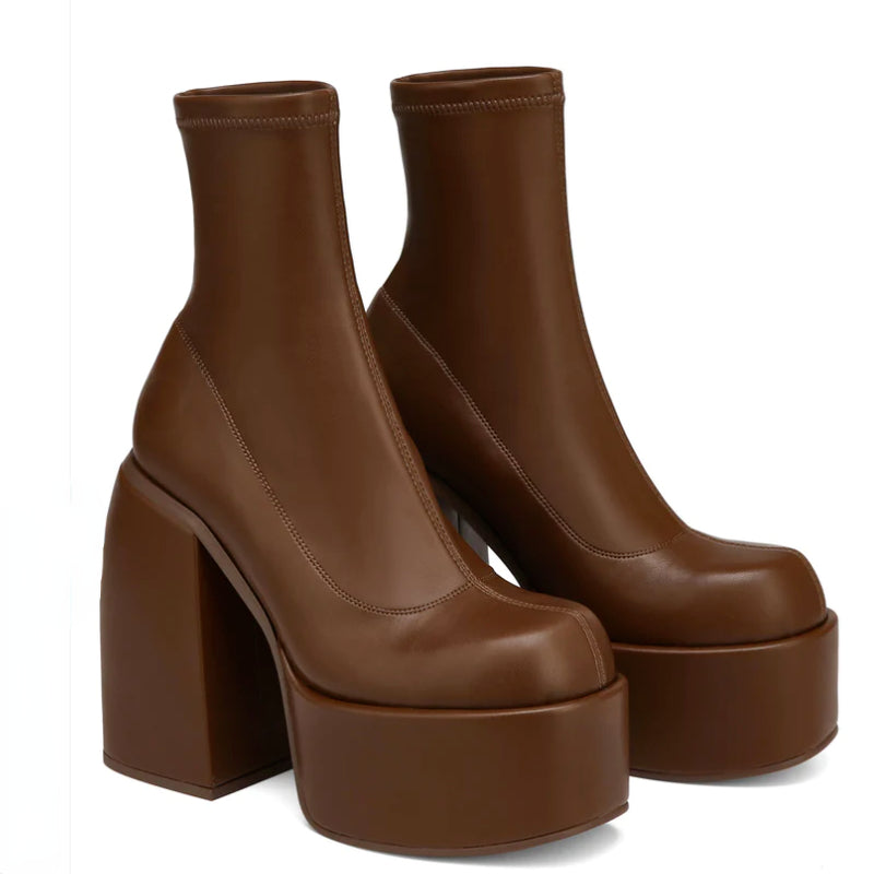 Glam Chunky Heel Party Boots