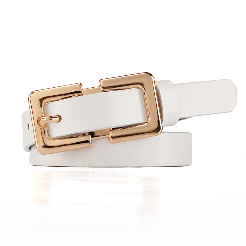 Retro Cowhide Leather Pin Buckle Belt
