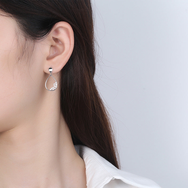 Sterling Silver Color Korean Drop Cute Earrings