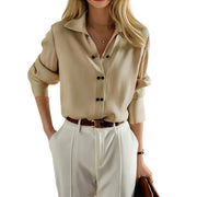 Pleated Elegant Long Sleeve Top