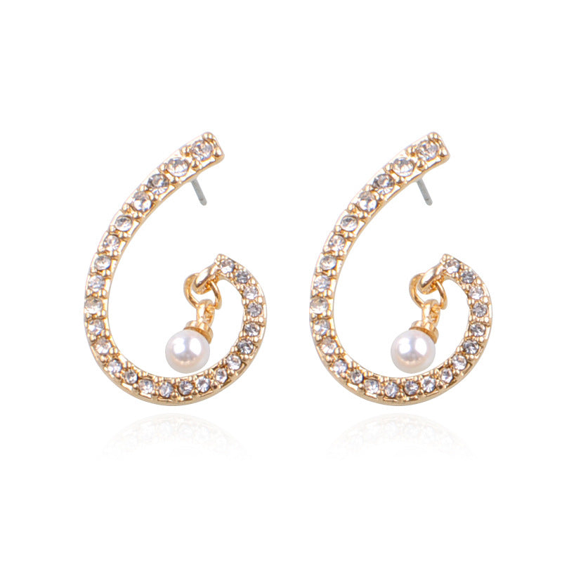 Spiral Pearl Earrings