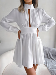 Glamorous Cutout Tie Waist Flowy Dress