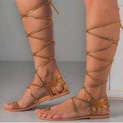 Sexy Lace-Up Flat Sandals