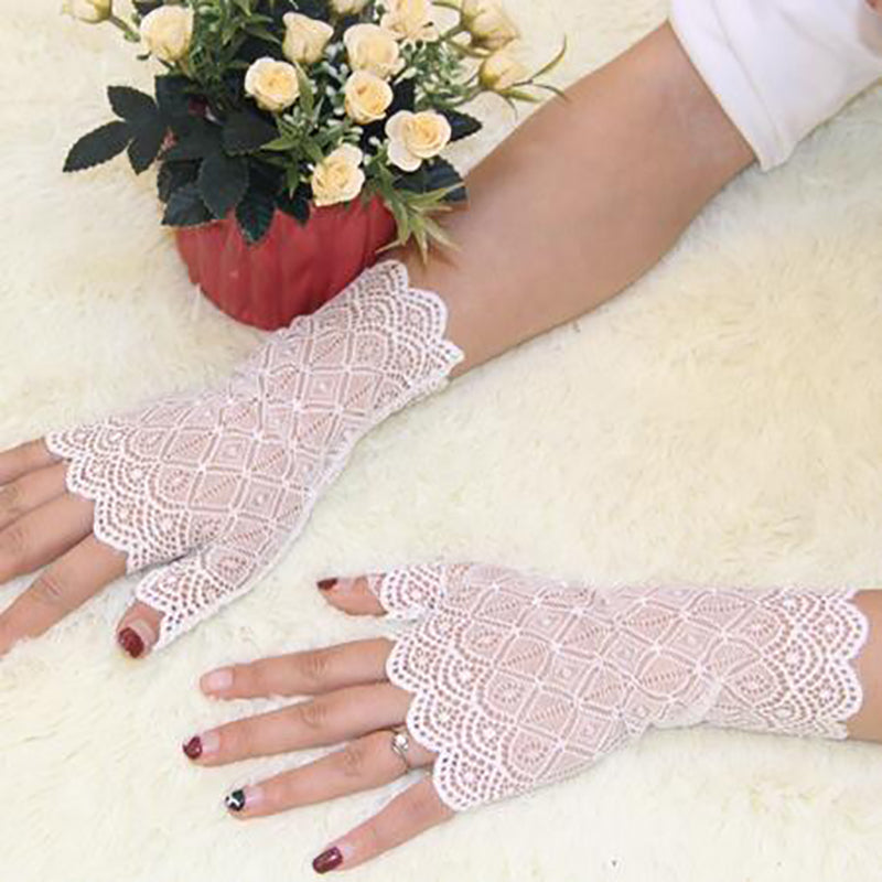 Sexy Lace Half Finger Gloves