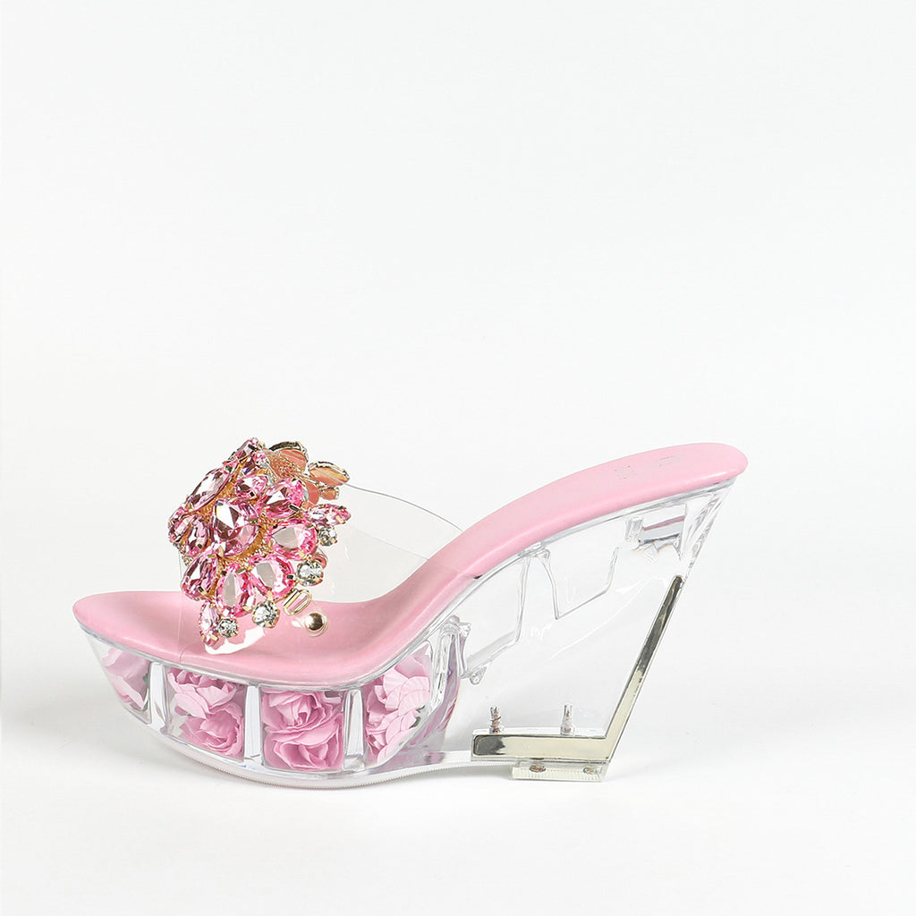 11CM Nightclub Super High Heels Slippers-style