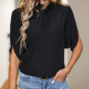 Batwing Sleeve Black Classic Top