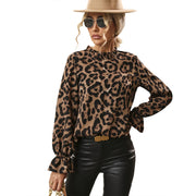 Long Sleeve Elegant Leopard Top
