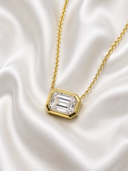 Classic Rectangular Moissanite Necklace