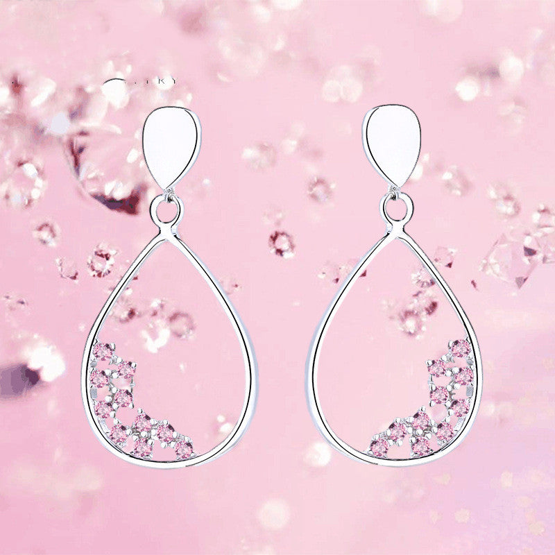 Sterling Silver Color Korean Drop Cute Earrings