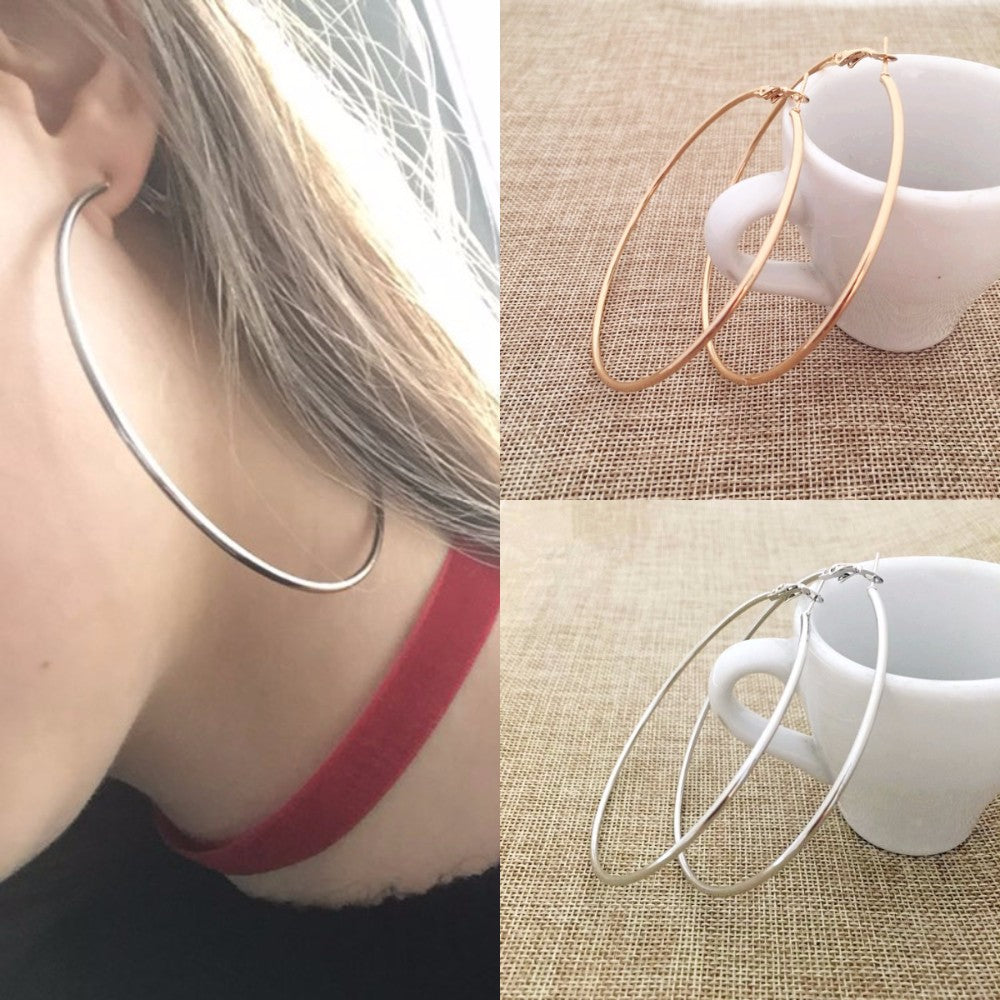 Classic Big Circle Metal Exaggerated Circle Earrings