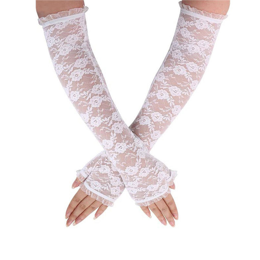 Sexy Long Lace UV Driving Gloves