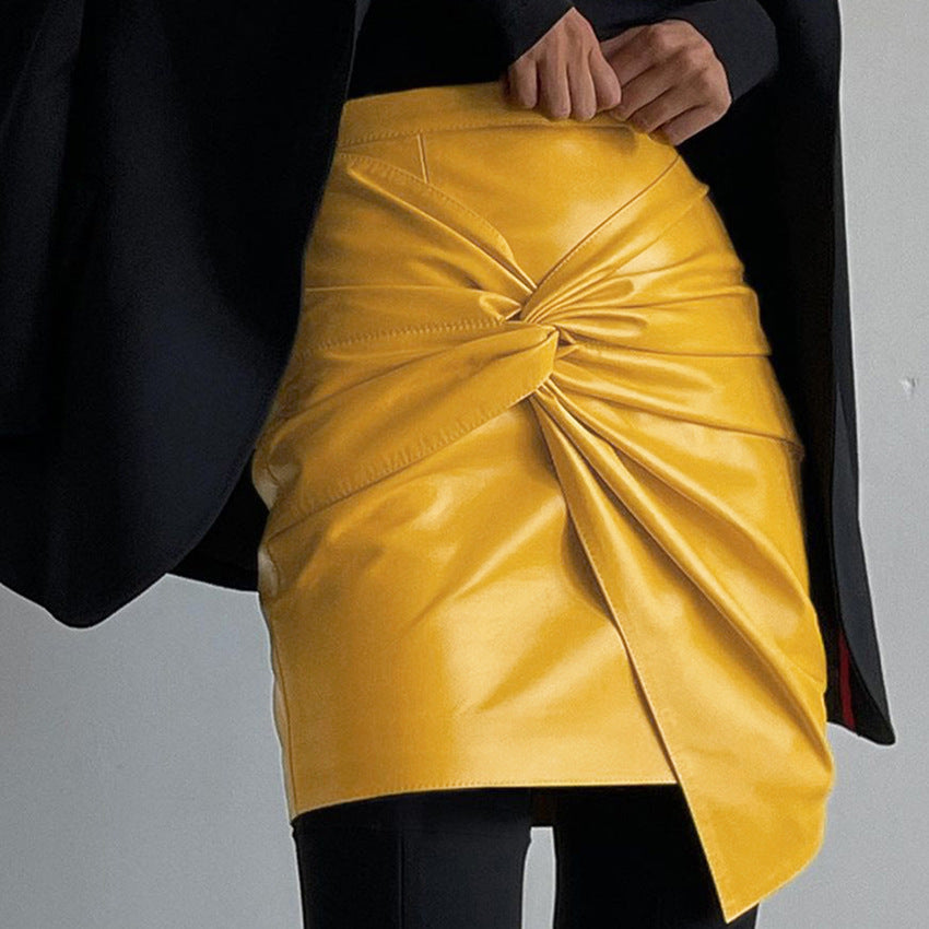 Leather-style Skirts - Cross Bow Buttocks