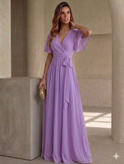Sexy V-neck Chiffon Dress
