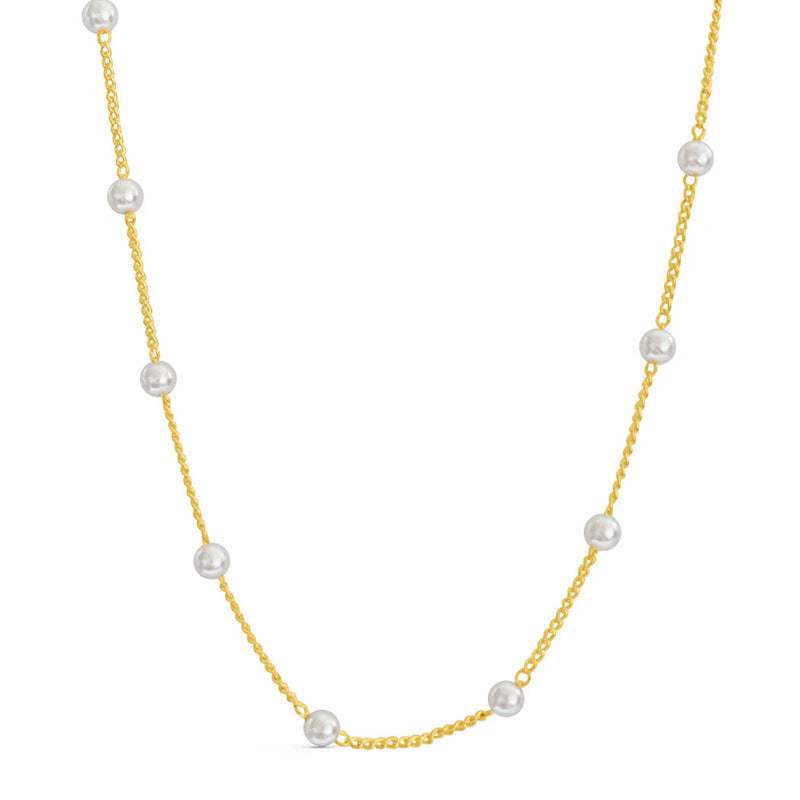Titanium Steel Pearl Classic Necklace