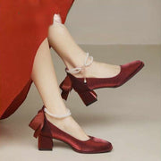 Sleek Square Toe High Heels