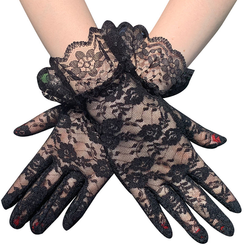 Chic Short Lace UV Protection Gloves