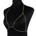 Shining Rhinestone Halter Sexy Bikini Necklace
