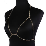 Shining Rhinestone Halter Sexy Bikini Necklace