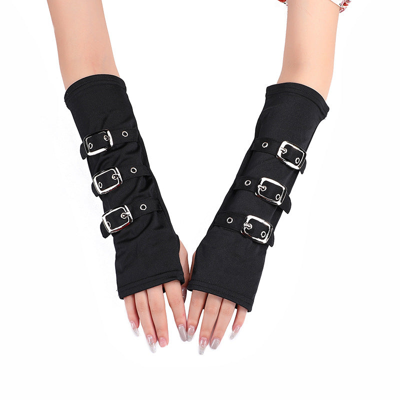 Chic Japanese Letter Wristband Mittens