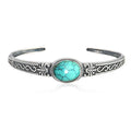 Silver Plated Retro with Turquoise Stone Bracelet