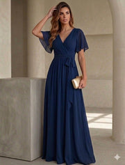 Sexy V-neck Chiffon Dress