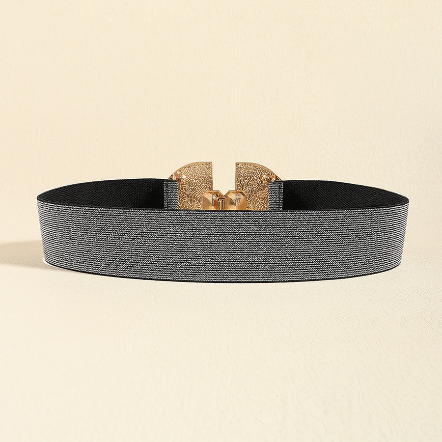 Stretchy Glittering With Pearls, Elastic Belt