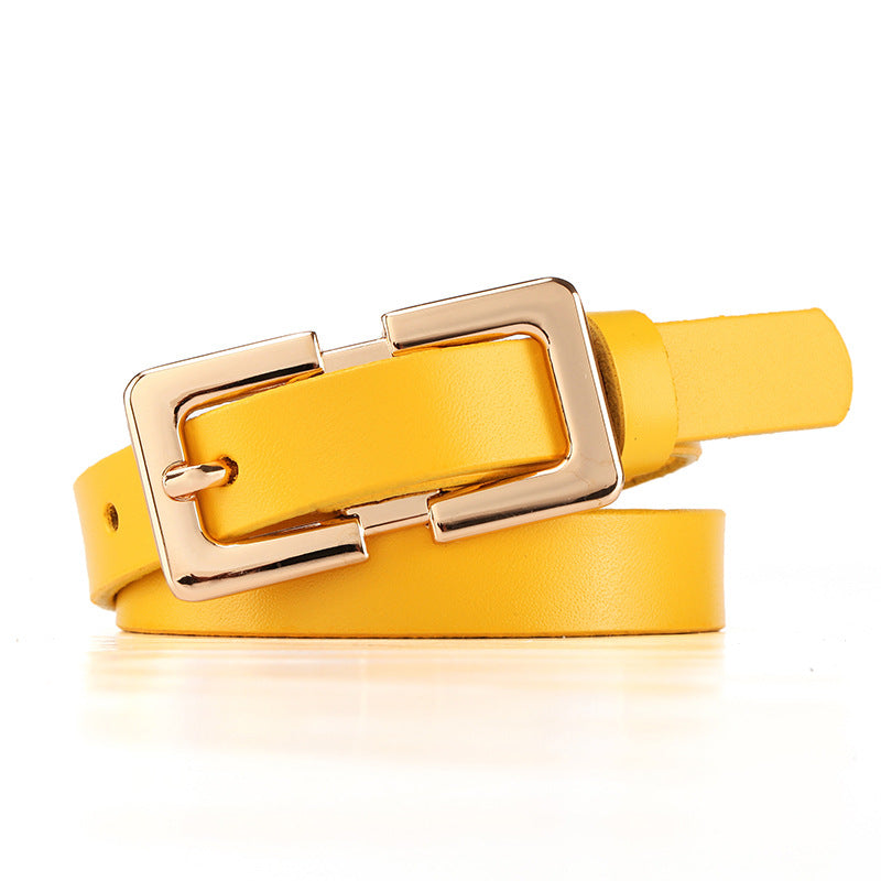 Retro Cowhide Leather Pin Buckle Belt