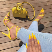 Sexy heel-strap sandals